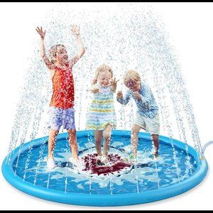 Splash Pad Sprinkler for Kids 68" Splash Play Mat Outdoor Water